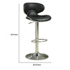 Swivel Adjustable Bar Stool, Black, Set of 2 - BM69369