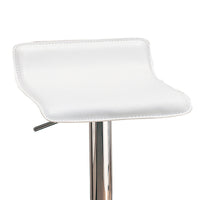 Contemporary Backless Seat Bar Stool, White ,Set of 2 - BM69373