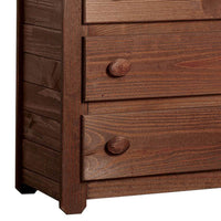 Wooden 4 Drawers Media Chest With 1 Top Shelf In Mahogany Finish, Brown