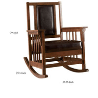 Apple Valley Transitional Apple Valley Rocker Chair, Expresso Finish - BM131915