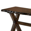 BM188381  - Transitional Style Solid Wood Bench with Trestle Base and Cross Legs , Brown