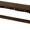 BM188381  - Transitional Style Solid Wood Bench with Trestle Base and Cross Legs , Brown