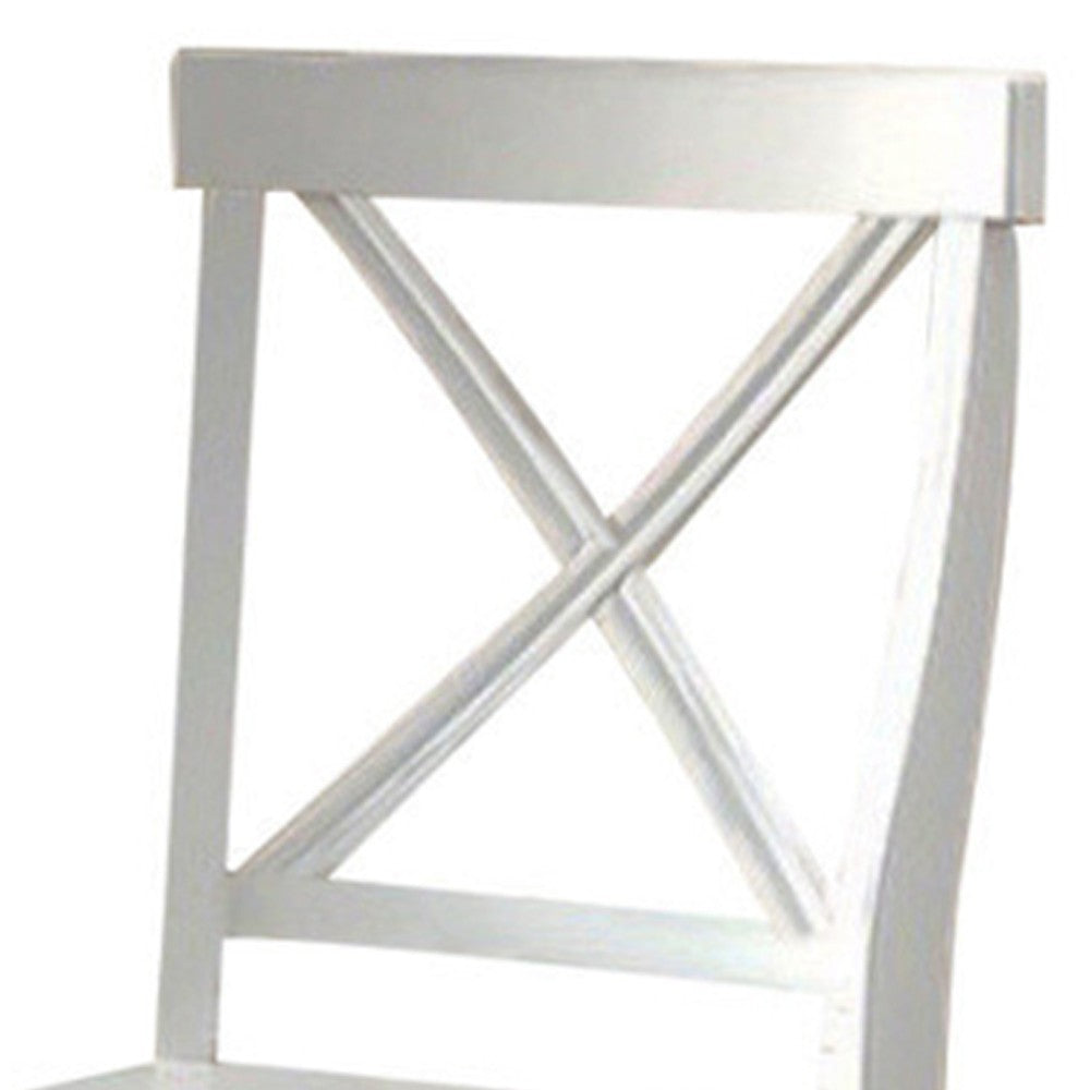 Wooden Armless Side chair, White, Pack of 2 - BM166183