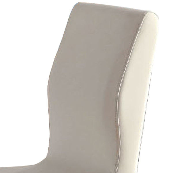 BM131344 Lodia I Contemporary Side Chair Withwhite Pu, Set Of 2