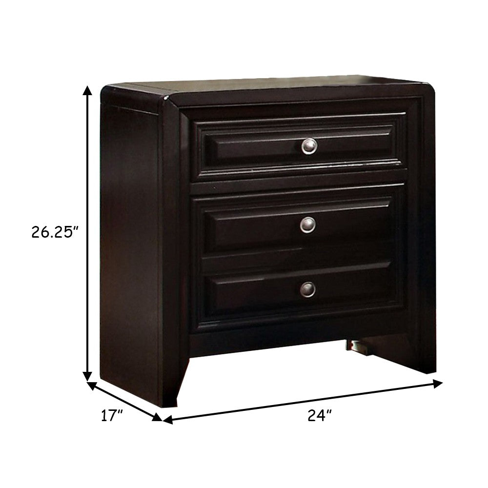 Yorkville Transitional Nightstand, Espresso Finish - BM123137