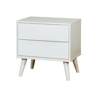 Lennart II Mid Century Modern Nightstand, White Finish - BM123114