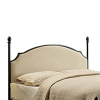 Transitional Full Size Bed with Ball Finials, Black  - BM123715