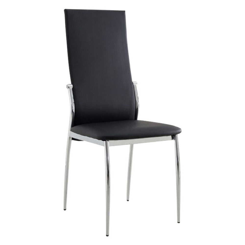 BM131828 Kalawao Contemporary Side Chair, Black Finish, Set Of 2
