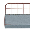 Galvanized Metal Wall Iron Shelves With Wired Back, Set Of 2, Gray - BM176941