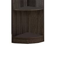 Wooden Corner Display Cabinet, Distressed Gray - BM179611