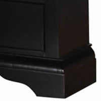 BM171577 Pine Wood Night Stand,Black