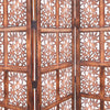 3 Panel Mango Wood Screen with Intricate Cutout Carvings, Brown - UPT-200177