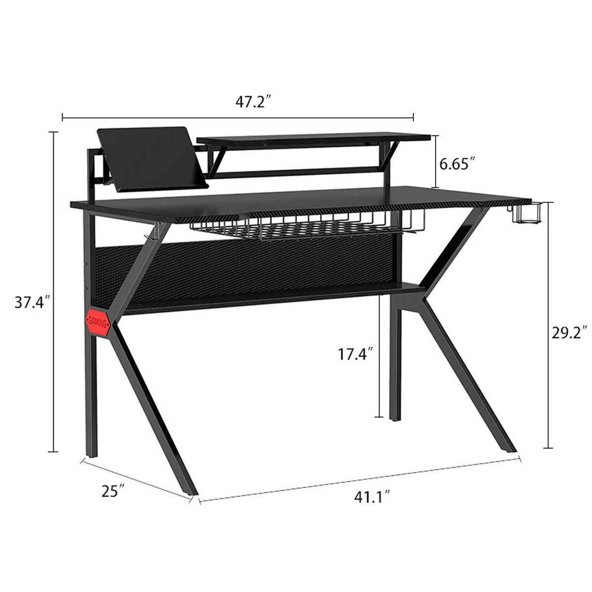 Industrial Style Home Office Desk with Rectangular Wooden Top and Metal Legs, Brown and Bronze-BM140126