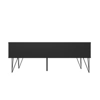 2 Removable Drawer Wooden Coffee Table With Hairpin Legs, Black and Brown - UPT-225267