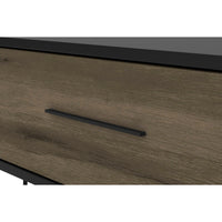 2 Removable Drawer Wooden Coffee Table With Hairpin Legs, Black and Brown - UPT-225267