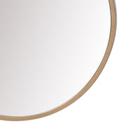 Round Metal Frame Wall Mirror with Hanging Rope, Antique Brass - UPT-228702