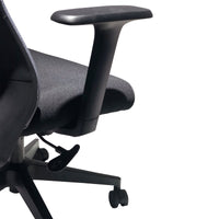 Adjustable Headrest Ergonomic Swivel Office Chair with Padded Seat and Casters, Black and Gray - UPT-230094