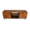 65 inch 2 Door Mid Century Modern Wooden Entertainment media TV Stand Unit, Brown -UPT-231464