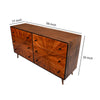 Jag 58 Inch Mango Wood Dresser, 6 Drawers, Sunburst Warm Brown - UPT-231467