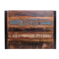 40 Inch Rectangular Reclaimed Wood Coffee Table, Planked Bottom Shelf, Multicolor - UPT-238091