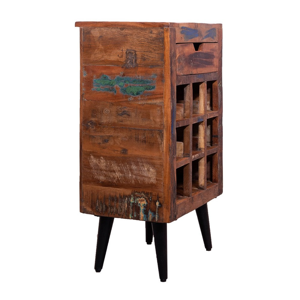 9 Bottle Floor Wine Bar Cabinet - Caravana Furniture