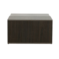35 Inch Contemporary 2 Tone Wood Coffee Table, 2 Open Compartments, Light Gray, Cream - UPT-242345