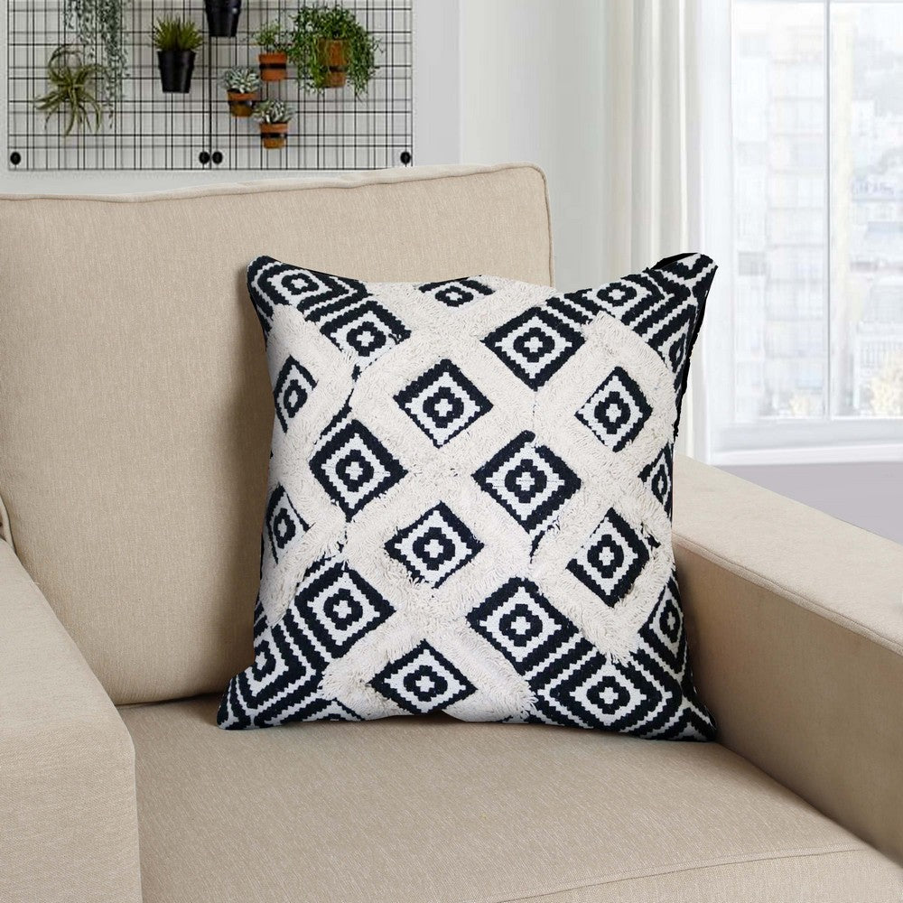 Buy 18 x 18 Cotton Accent Throw Pillows, Geometric Lined Pattern, Set of 2,  Multicolor By The Urban Port