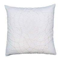 Hugo 20 x 20 Square Accent Throw Pillows, Embroidered Abstract Pattern, Set of 2, White - UPT-266358