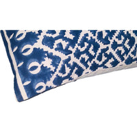 18 x 18 Square Accent Pillows, Trellis Pattern, Cotton Cover, Set of 2, Blue, White  - UPT-268968