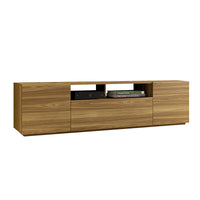 70.86 Inch Wooden TV Stand with 2 Doors and 1 Drawer, Natural Brown - UPT-271303