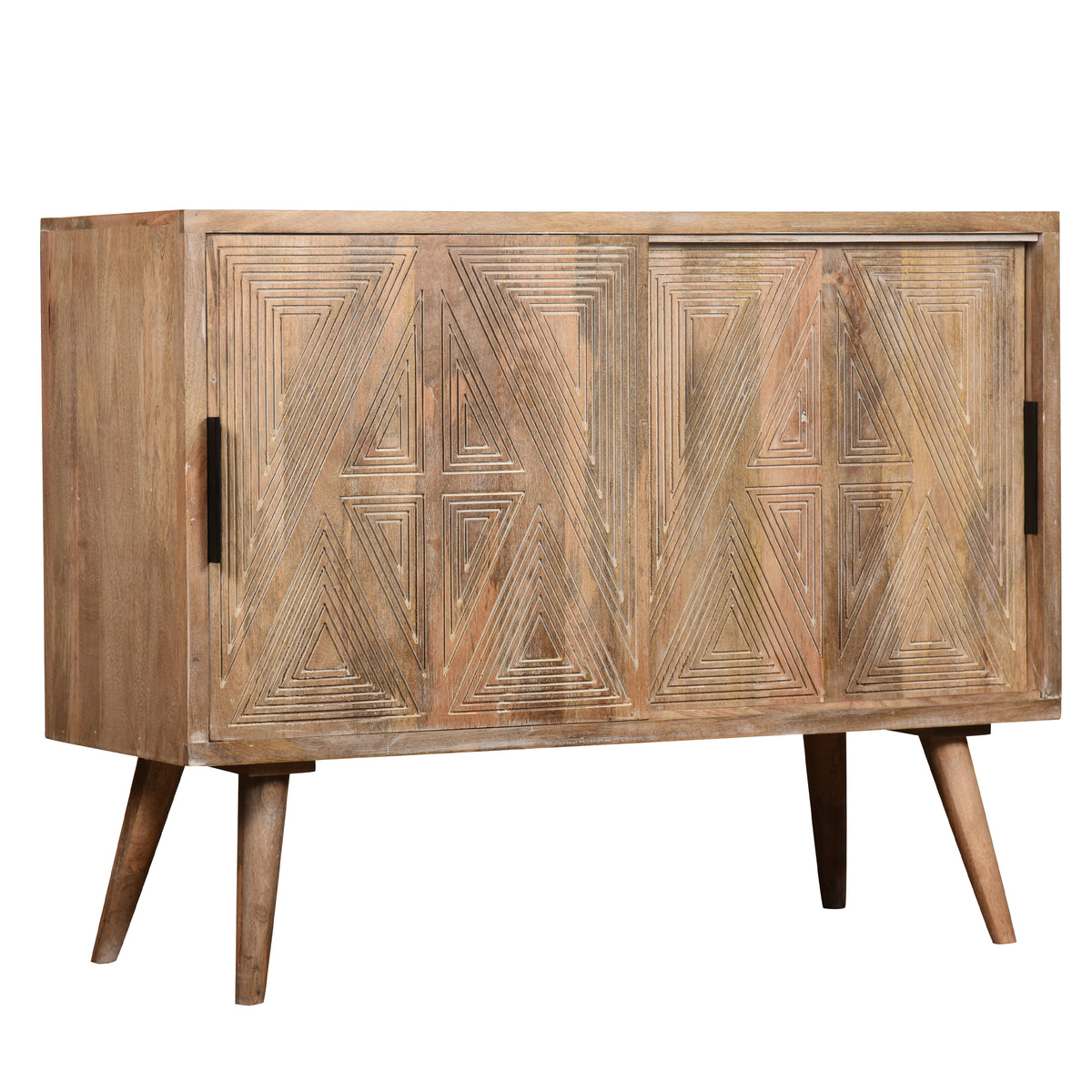 Toscana 42" Solid Wood Sideboard Buffet Cabinet with Sliding Doors - Natural Brown - UPT-271517