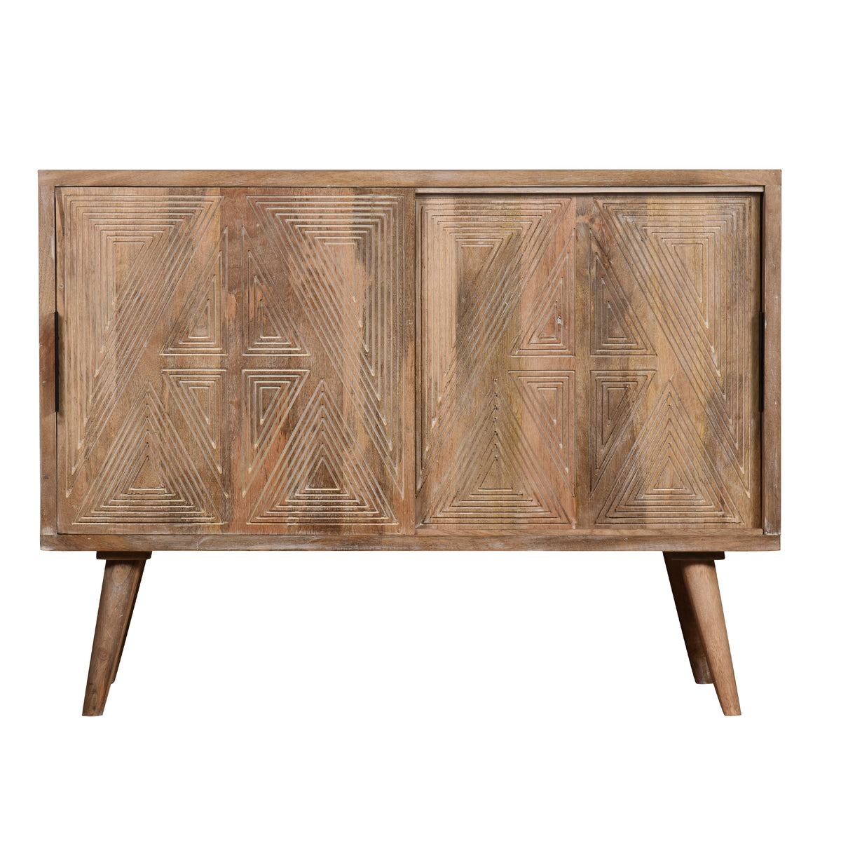 Toscana 42" Solid Wood Sideboard Buffet Cabinet with Sliding Doors - Natural Brown - UPT-271517