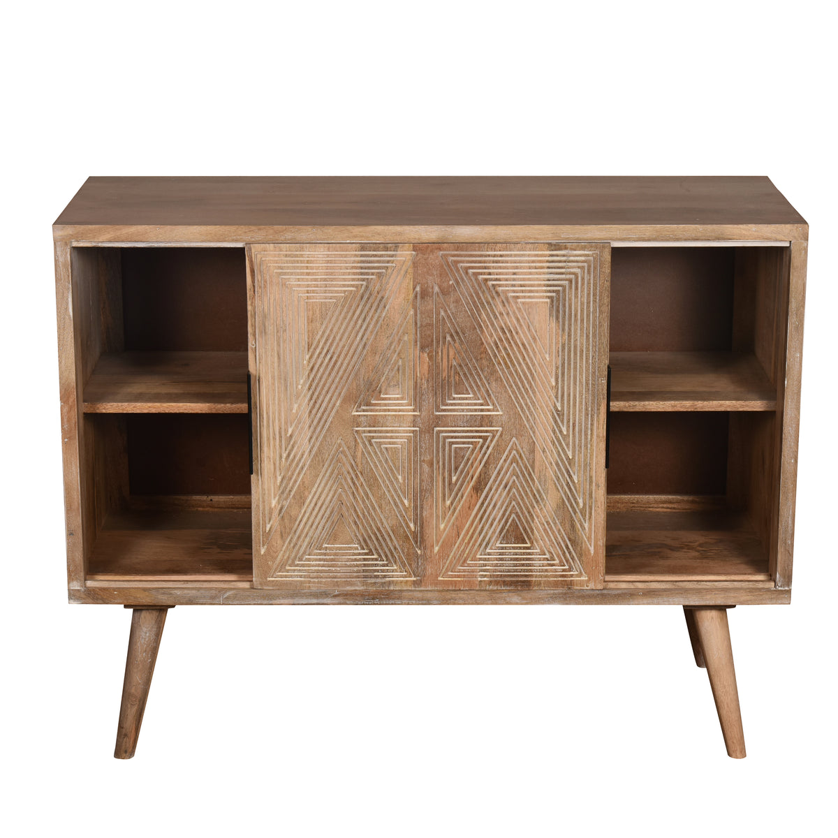 Toscana 42" Solid Wood Sideboard Buffet Cabinet with Sliding Doors - Natural Brown - UPT-271517