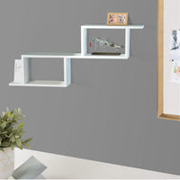 40 Inch Decorative Wooden Wall Mounted Cubby Shelf, White - UPT-272750
