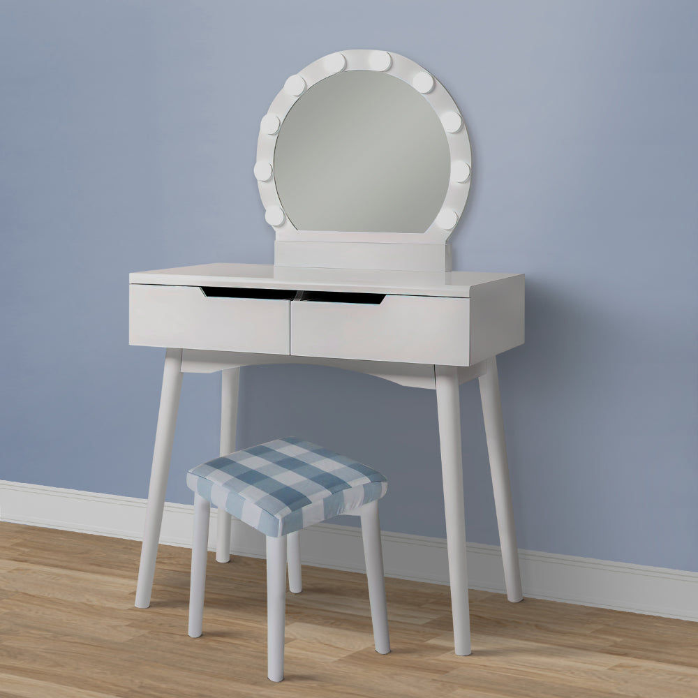 DesignFit Engineered Wood Dressing Table with Mirror and Storage Wooden  Make-Up Vanity Table for Bedroom Living Room Home (Walnut Finish) :  : Home & Kitchen