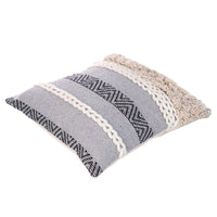 18 x 18 Cotton Accent Throw Pillows, Geometric Lined Pattern, Set of 2, Multicolor - UPT-273454