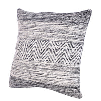 Cabe 18 X 18 Cotton Accent Throw Pillows, Wavy Lined Pattern, Set of 2, Black, White - UPT-273456