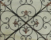 Traditional 3 Panel Metal Fire Screen With Filigree Design, Bronze - BM06168