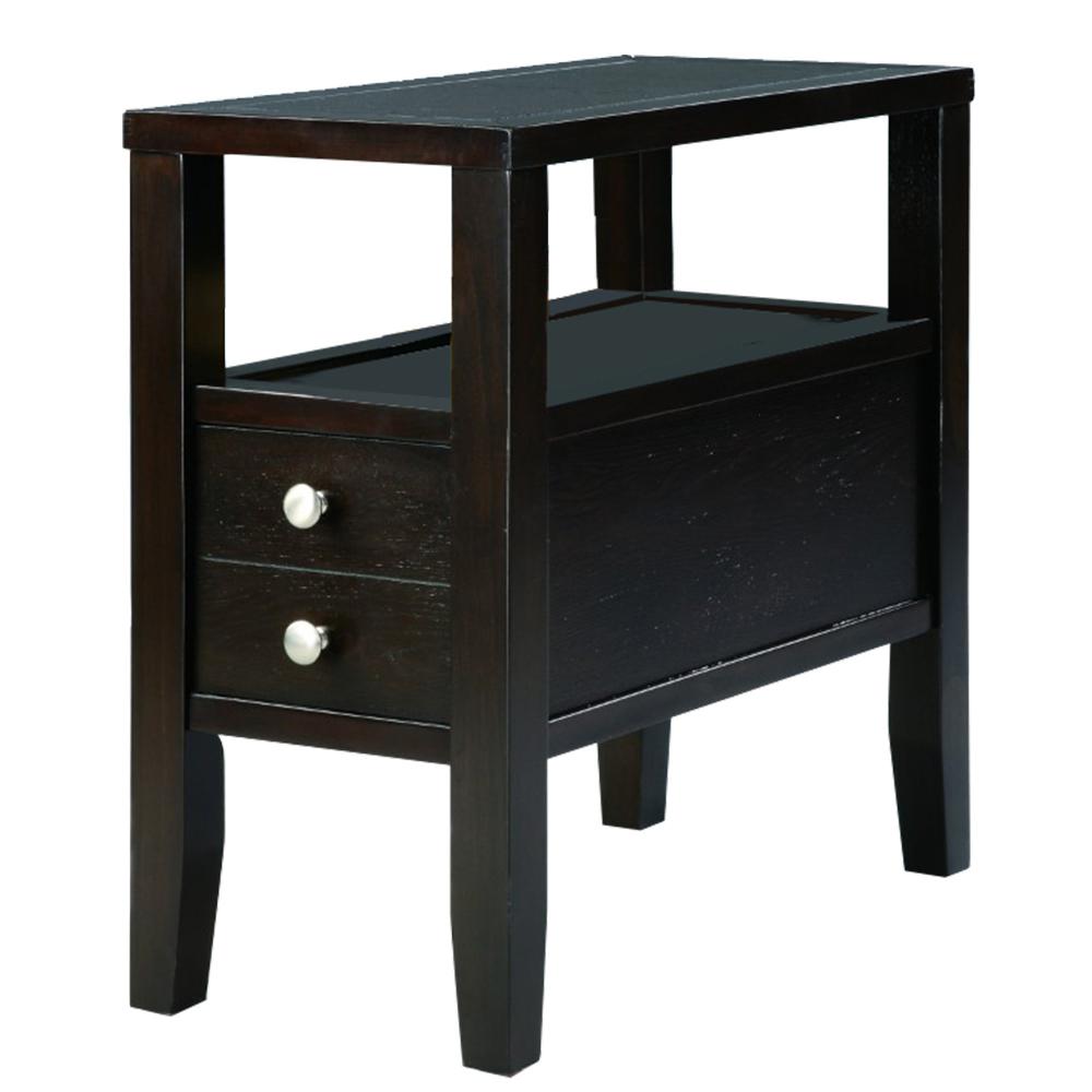 Amiable Chairside Table, Dark Espresso - BM157884