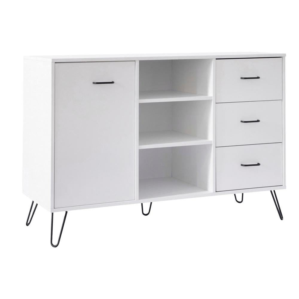 Exie 49 Inch Sideboard Buffet Console Cabinet with 3 Drawers, White UPT-262096