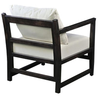 Malibu Accent Chair with Open Wood Frame, Light Gray and Black - UPT-270562